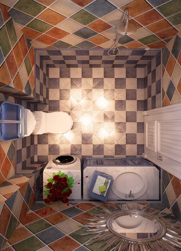 家裝效果圖－地中海衛生間裝修設計圖片2.jpg