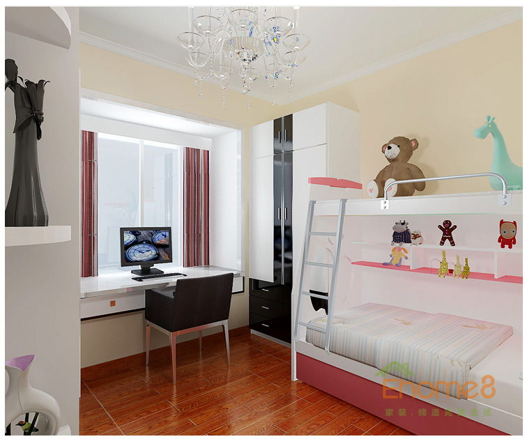 北大陽光女兒房裝修效果圖1