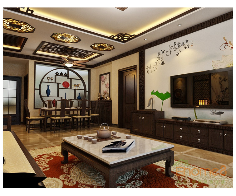 大美天第客廳電視墻裝修效果圖