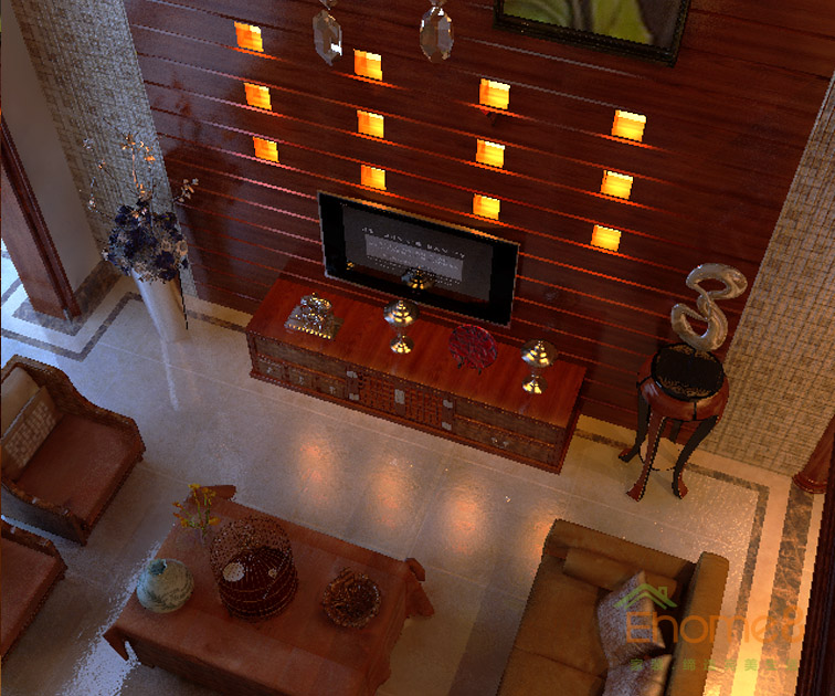 東城印象躍層客廳裝修效果圖222