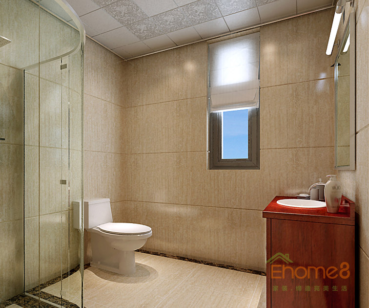 東郡99平米三房一廳中式衛生間裝修效果圖3