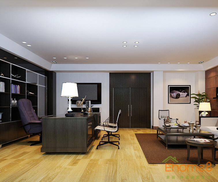 美式簡單舒適總經(jīng)理辦公室裝修效果圖123456