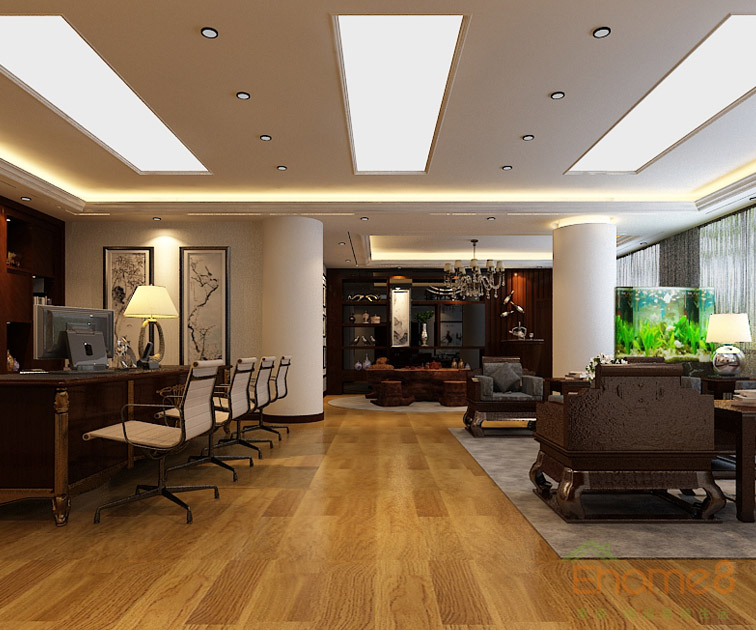 歐式豪華端重總經(jīng)理辦公室裝修效果圖12