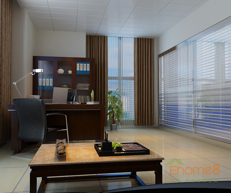 歐式簡裝經(jīng)理辦公室裝修效果圖1.jpg