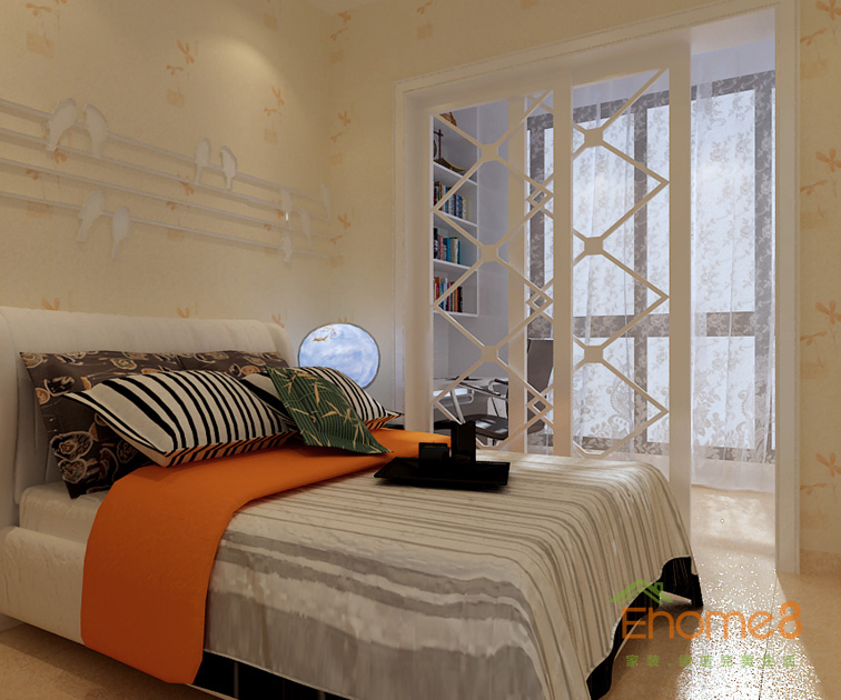 兩房一廳82㎡美式風(fēng)格臥室裝修效果圖11