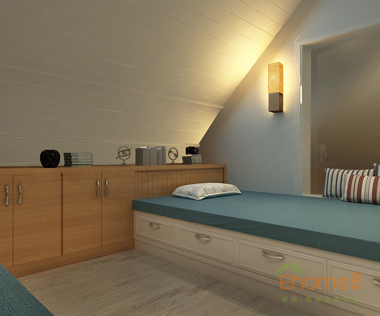 165㎡躍層美式風格兒童房裝修效果圖