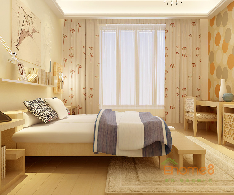 72㎡兩房一廳現(xiàn)代風(fēng)格次臥裝修效果圖6652