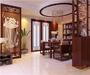 大城小院72㎡兩房一廳中式原木風(fēng)格裝修效果圖