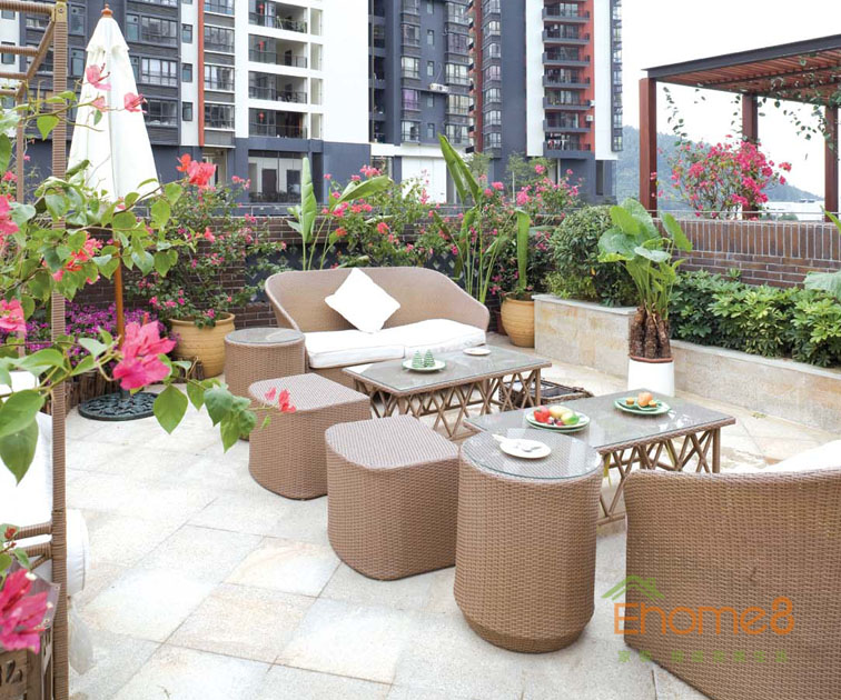 227㎡別墅歐洲花園風(fēng)格天臺裝修效果圖