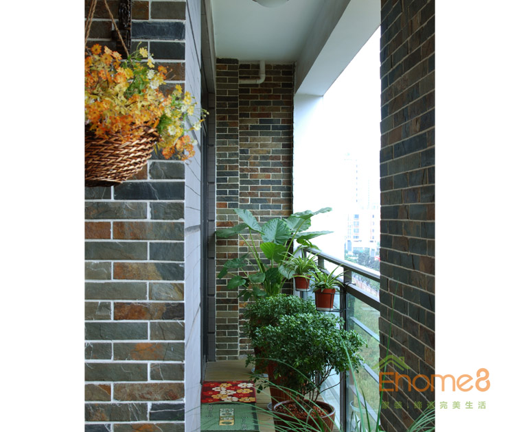 93㎡三房一廳田園風(fēng)格陽(yáng)臺(tái)裝修效果圖336