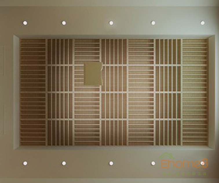 119㎡三房一廳中式風(fēng)格視聽(tīng)室裝修效果圖651