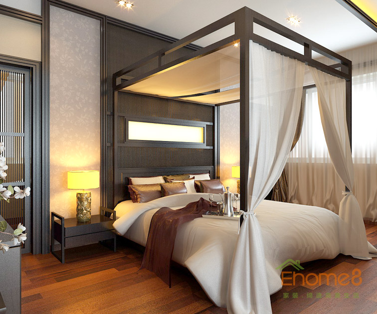 179㎡復(fù)式中式簡(jiǎn)約風(fēng)格主臥裝修效果圖