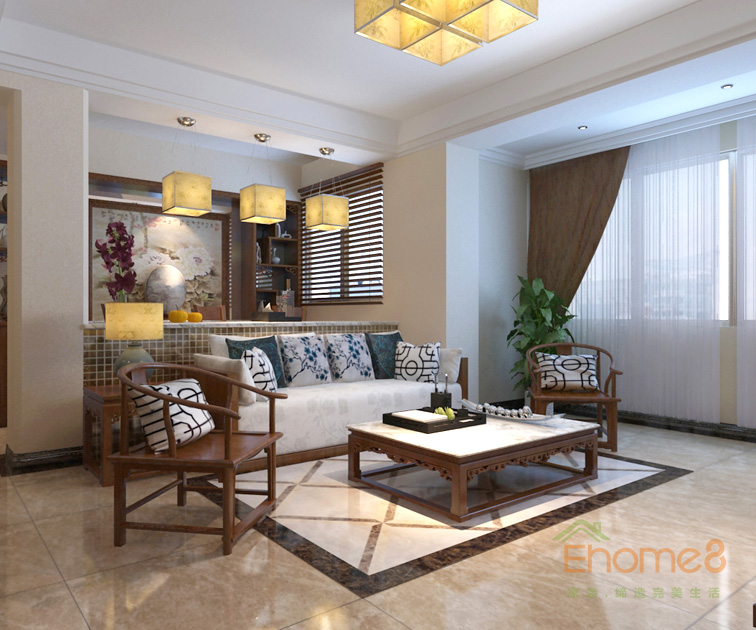 139㎡復(fù)式中式簡(jiǎn)約風(fēng)格客廳沙發(fā)裝修效果圖