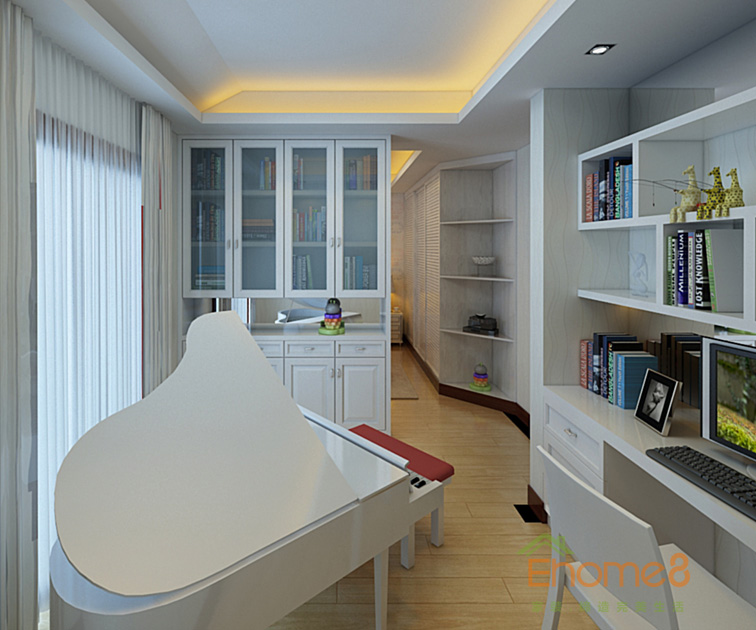 163㎡躍層美式風(fēng)格書(shū)房裝修效果圖.jpg