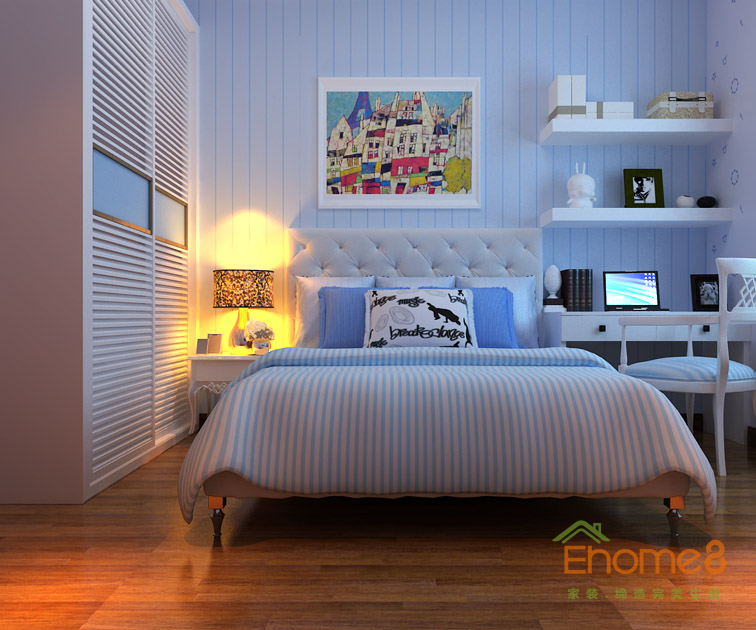 106㎡三房一廳中式風(fēng)格兒童房裝修效果圖