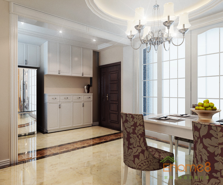 60㎡兩房一廳歐式風(fēng)格入戶玄關(guān)裝修效果圖