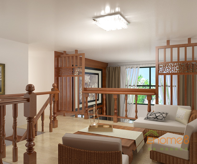 172㎡躍層法式風格二樓休閑處裝修效果圖