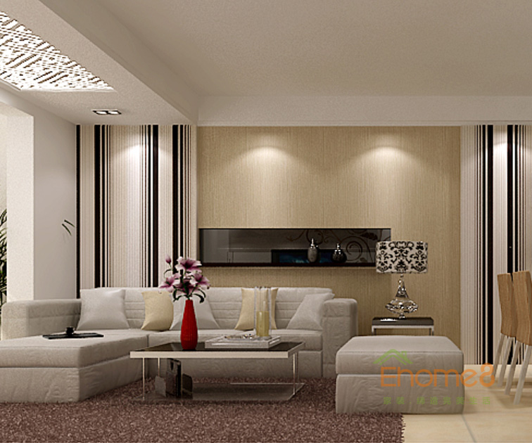 132㎡四房一廳歐式風格客廳沙發(fā)裝修效果圖